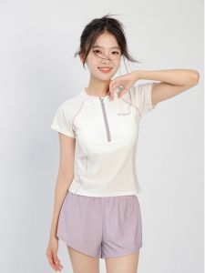 Conservative Two-Piece Swimsuit Womens Sporty Feeling Girl Student Beach Vacation Hot Spring New Arrival 2025 Skirt Style with Chest Pad