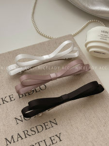 French Butterfly Knot Hair Clip Satin Finish Hair Accessories for Girls Half up Half down Hair Style Ballet Inspired Hairpins