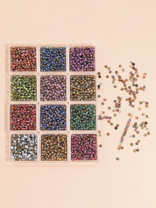 4mm Glass Beads Small Loose Beads for DIY Handmade Bracelets Necklaces Accessories Jewelry Making Materials Handcraft Supplies