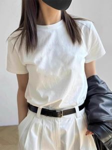 PEIXI | White Casual Short Sleeve Tee Loose Fit Easy Pair