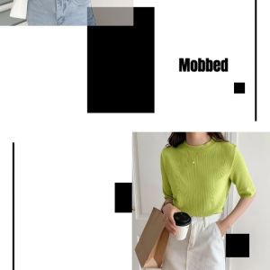 QDshop สุดหน้ารัก 🌈 เสื้อผ้าผู้หญิง คอเต่า ใส่สบาย เสื้อผ้าใส่สบาย สีสุดหน้า ตั้งสี เนื้อผ้านุ่มระบายอากาศ หน้าร้อน สุดๆ 🔥