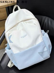 High Capacity Blue Color High School Student Backpack Anti-Teens School Bag Simple Color Collision Double Shoulder Bag for Teens
