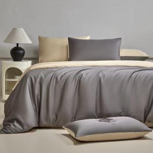 Luxurious Silkiness True Ice Silk Four-Piece Bedding Set Single Double Bed Light Summer Cool Cover Durable Active Printing Bedding