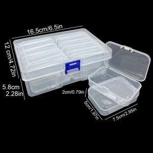 10/19/24/30 Grids DIY Beads Diamond Paint Crafts Transparent Plastic Storage Box Art Embroidery Jewelry Accessories Box