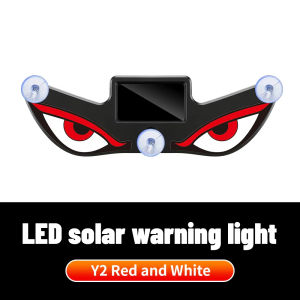 Solar Powered LED Devil Eye Car Ambient Light USB Rechargeable Dynamic Breathing Car Windshield Decorative Lamp with Suction Cup