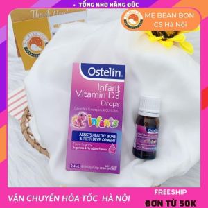 vitamin d3 cho bé Ostelin Infant Vitamin D3 Drops 2.4ml úc dành cho trẻ từ sơ sinh dạng nhỏ giọt vị dâu thơm ngon - Trabutan