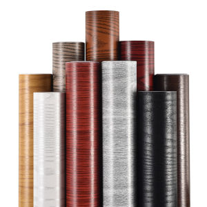 Wood Grain Desktop Stickers Waterproof Self-Adhesive Dining Table Oilproof and Heatproof Walnut Imitation Wood Tablecloth Wardrobe Furniture Renovation