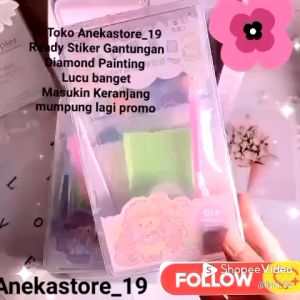 MAINAN SET DIY STIKER GANTUNGAN DIAMOND PAINTING ESTETIK MAINAN ANAK-ANAK Gantungan Tas/Botol Minum/Kunci