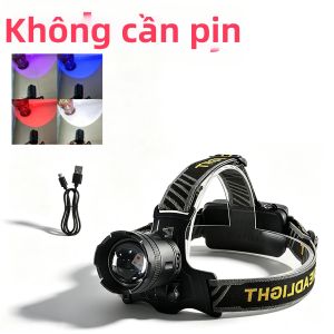 Đèn Pha LED Siêu Sáng Có Cảm Biến Hồng Ngoại Nhiều Màu Sắc Tầm Xa 6000M Sạc USB Chống Nước Cho Câu Cá Cắm Trại Phiêu Lưu