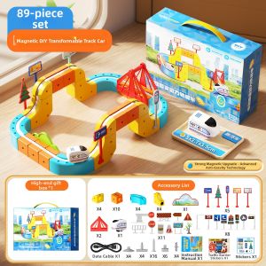 HUANGEN | Educational Magnetic Track Train Building Blocks