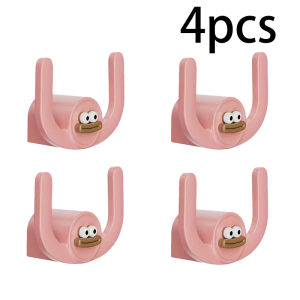 1/4PC Cartoon Slippers Hook Bathroom Slipper Rack No Drill Wall Mount Shower Storage Shelf Cute Big Mouth Shoe Drainage Stand