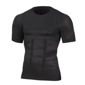 Mens Slimming Body Shaper Compression Shirt Tummy Control Slimmer Shapewear Gynecomastia Undershirt Posture Corrector Tops