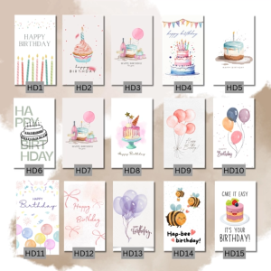 10 Pcs Birthday Tag Gift Tags 9cm x 5.4cm White Lovely Birthday Card Smudge-Proof
