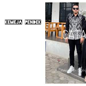 SET COUPLE TENUN KINAR DRESS BLACK SET BAJU TENUN KONDANGAN