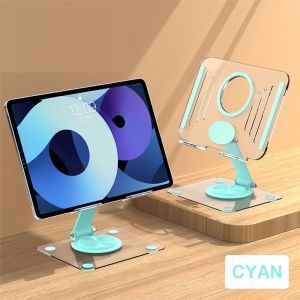 Portable Hollow-carved Transparent Acrylic Stand for Mobile Phones and Tablets YN262