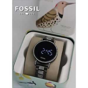 JAM TANGAN WANITA FOSSIL RANTAI STAINLES STEEL DIGITAL TOUCHSCREEN FREE BOX ORIGINAL