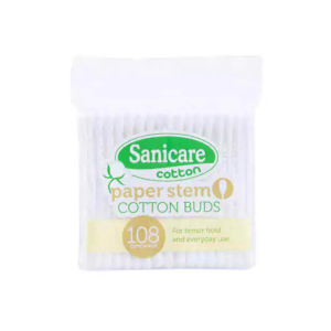 Sanicare Paper Stem Cotton Buds 108 Tips