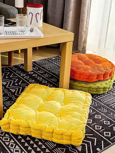 Seat Cushion Soft Thick Meditation Yoga Bench Rocking Chair Floor Seat Cushions Farmhouse Home Decor Sofa Couch Decor Large Meditation Chair Thick Square Corduroy Seat Pad Cushion Soft Seating Pouf for Indoor Use Living Room Balcony Office