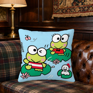 Sanrio | Sanrio KEROKEROKEROPPI Pillow Covers Cartoon Sofa Decorative Home Double-sided Printing Short Plush Cushion Cover Christmas gift