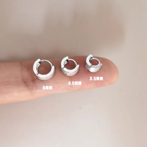 Hoa Tai Vòng Tròn Không Kim Loại Cho Phụ Nữ Hạt Xương Tai Thời Trang Nhẹ Sang Trọng Chống Dị Ứng Trang Sức Tai