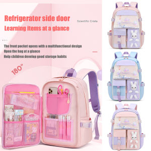 Cô Gái Mới Tủ Lạnh Cát Lún Schoolbag Học Sinh Tiểu Học Schoolbag Trẻ Em Của Không Thấm Nước Schoolbag Công Suất Lớn Schoolbag Ba Lô Thích Hợp Cho 1-6 Lớp