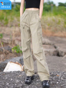 High Waist American Style Workwear Pants Womens Casual Loose Straight Leg Sports Trousers Autumn New Arrival TUCANO