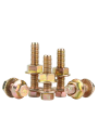 High Strength 10.9 Grade Hex Wrench Screw Nut Set with Pad Bolt Thread M6M8M10-M20 Flange Face Screw Thread Kit Metal Square Head. 