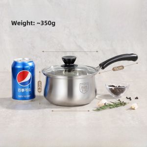 Non-Stick 316 Stainless Steel Baby Food Pot Small Saucepan Home Baby Fry And Cook Integrated Soup Pot without Coating