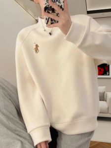 เสื้อสเวตเตอร์คอกลมแบบสวมหัวสำหรับผู้หญิง ทรงหลวม แขนยาว ผ้าขนแกะหนา อบอุ่น แฟชั่นฤดูหนาว เสื้อชั้นในลำลอง สไตล์เยาวชน