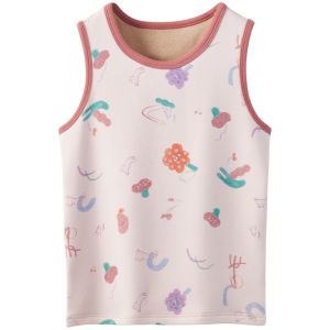 Ying Bo Lun Kids Heattech Thickening Vest Girls Wear Autumn and Winter Baby Base Girl Pure Cotton Close-Fitting Intimates