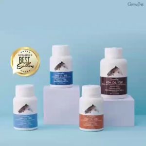 น้ำมันปลา กิฟฟารีน Giffarine Fish Oil 500 mg 50 แคปซูล มี DHA EPA น้ำมันปลาเด็ก โอเมก้า3 ดีเอชเอ Aor88