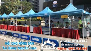 Nhà bạt di động Tuấn Ý 3mx3m bạt màu TRẮNG sản xuất tại Việt Nam - Gian hàng hội chợ tiêu chuẩn. Giao hàng toàn quốc
