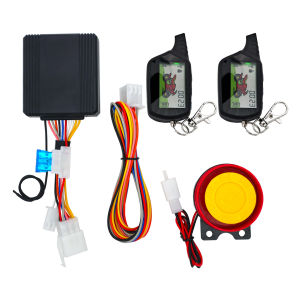 Motorcycle bidirectional anti-theft alarm remote control with vibration chirping display with remote start automatic anti-theft