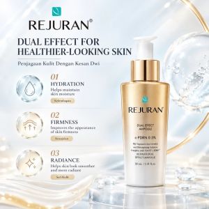 [100% Original] REJURAN Dual Effect Ampoule 30ml c-PDRN 0.5% 30ml Korean Skincare Serum | Anti Aging Hydrating Face Serum | Skin Barrier Repair Moisturizing Ampoule