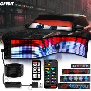 Demon Eyes Car LED Logo APP LED Matrix Pixel Panel Night Light DIY Programmable Flexible LED Display for Car Truck Accessories