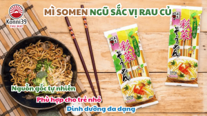MÌ SOMEN NGŨ SẮC VỊ RAU CỦ (GÓI 320GR) - MÌ CHO BÉ ĂN DẶM HOẶC DÙNG MÌ LẠNH