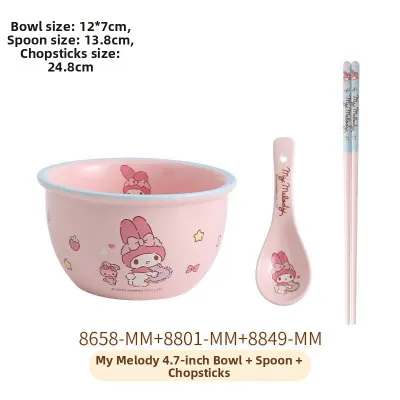 Cartoon HelloKitty Design Ceramic Bowl for Kids