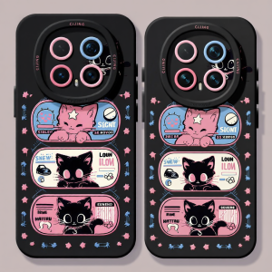 CIJING | Shockproof Full Coverage Cat Cartoon Silicone Phone Case