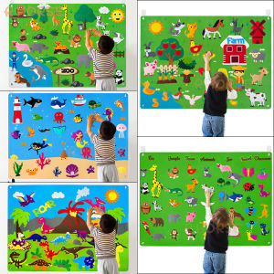 Interactive Preschool Learning Toys: Felt Board Stories & Montessori Ocean Farm
