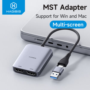 Hagibis USB 3.0 /USB C Để HDMI Kép Bộ chuyển đổi cho MAC & Windows Mst Màn hình kép Chuyển Đổi Ba Hiển Thị Cho Apple M1/M2/M3 Chip Bộ chia cổng HDMI Mở Rộng Cho MacBook Pro Air Mac Mini Studio