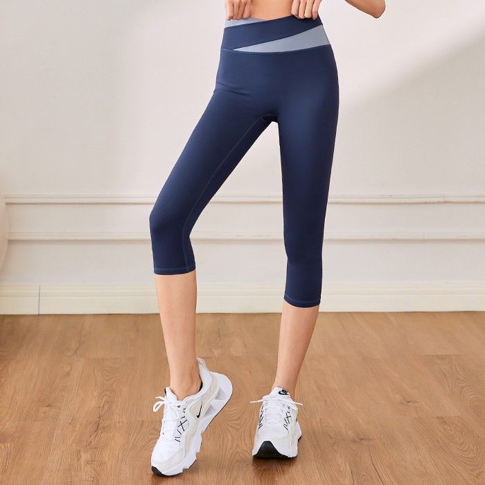 Womens 3/4 Spliced Shorts with No Embarrassing Lines High