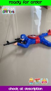 [FREE BATERAI] Mainan Superhero Avengers Bergerak Merayap Nyala Lampu Captain America Spiderman Superman Hulk