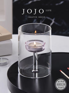 Modern Simplicity Glass Candle Cup Decorative Accessories Small Candlestick PD Stone Home Decoration Chinese Origin