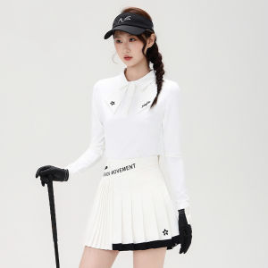 New Fall and Winter Womens Clothing Items - long-sleeved Polo Shirts With Collar and Button-down Design Featuring  Bow Ties Stylish and Elegant Style and High Elasticity. Outdoor Sports Set Skirt For Women.