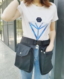 This Belt Bag Is Perfect! Outdoor Sports Big Love Large Capacity Multi-Pocket Apron Bag Waist Seal Waist Bag Available on Both Sides