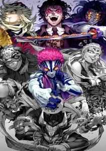 Bandai | Demon Slayer Japan Anime Characters Oil Painting By Numbers Wall Decor for Living Room Bedroom Home Decor Gift No Frame