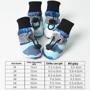 MONLEYTA | Giày đi mưa chống trượt cho chó nhỏ đế mềm Giày bảo vệ chân thú cưng Giày đi chơi ngoài trời chống mài mòn