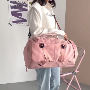 Cutiehaus Travel Shoulder Diagonal Bag Portable Fitness Leisure Sports Yoga Swimming Carrier Pocket Compartment Zipper Beg Pepenjuru Bahu Perjalanan