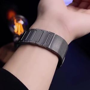 NEW Stainless Steel Snap-On Seamless Strap for Huawei Watch 4 Pro Pressable Metal Band Fashionable Versatile Bracelet