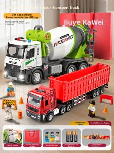 Electric Alloy Boys Engineering Concrete Mixer Toy Truck